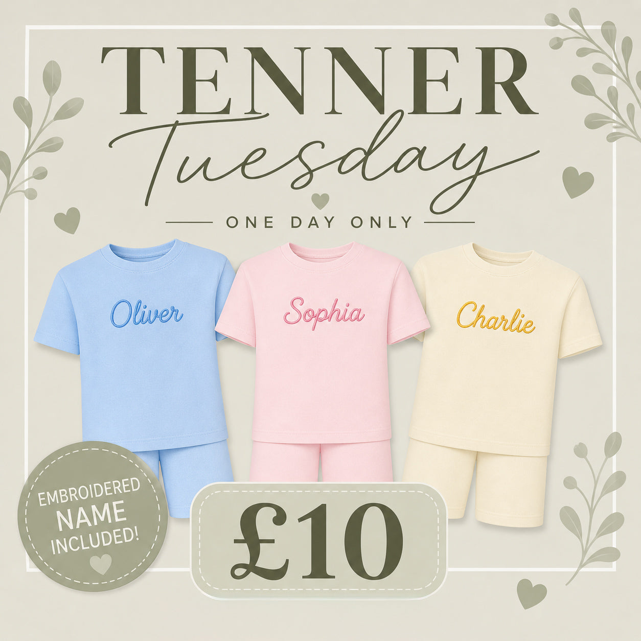 Tenner Tuesday Shorts Set